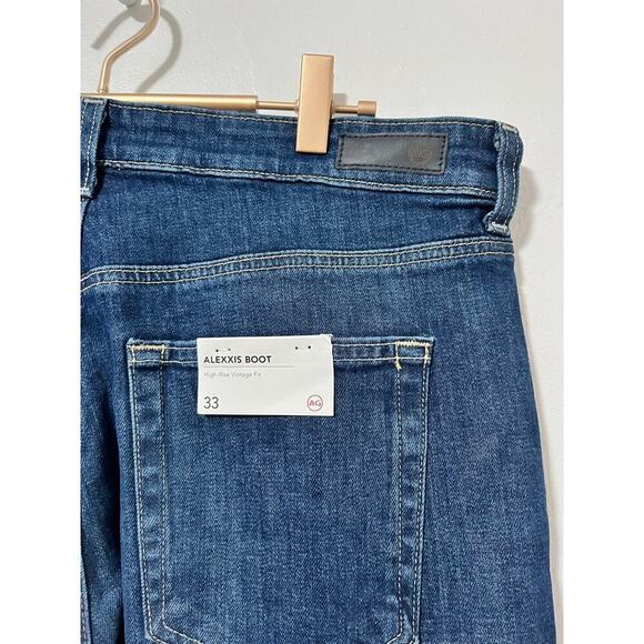 Adriano Goldschmied High Rise Alexxis‎ Bootcut Jeans Size 33 East Blue Dark Wash - Picture 6 of 9